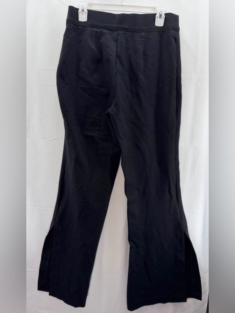 SPANX Black The Perfect Pant Flare Split Leg Pants Size Large Tall - Picture 5 of 10